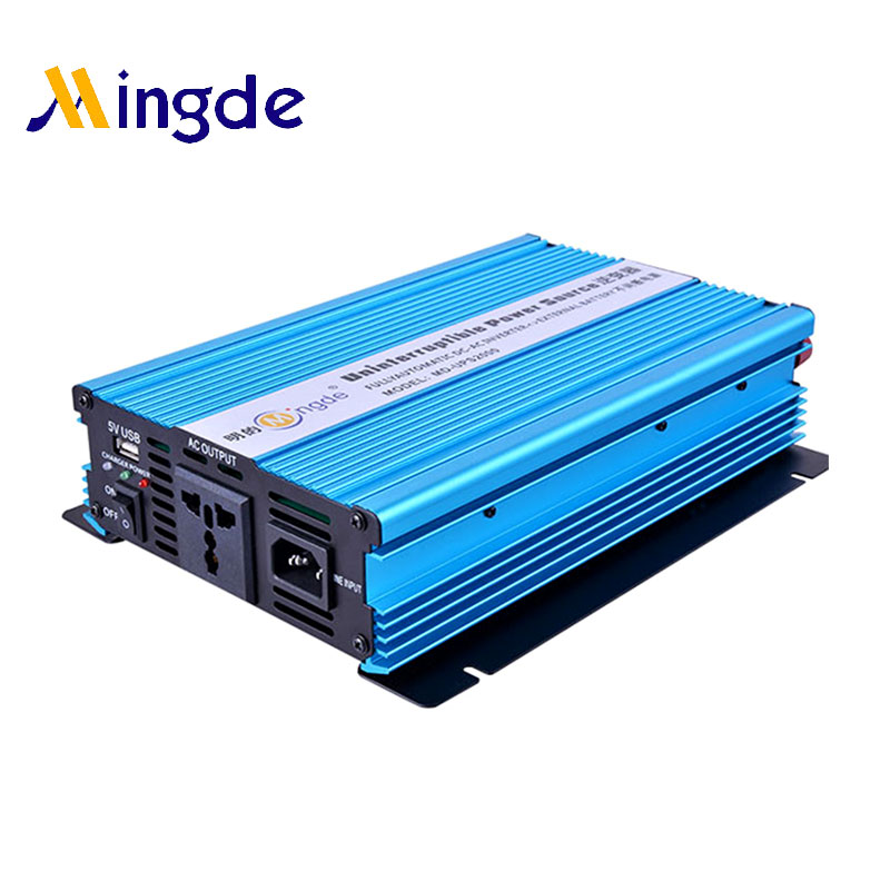 Mingde 1000 Watts 1kw Inverter with UPS charger Off Grid DC 48V to 220V AC Solar Home Lighting System MD-UPS2000